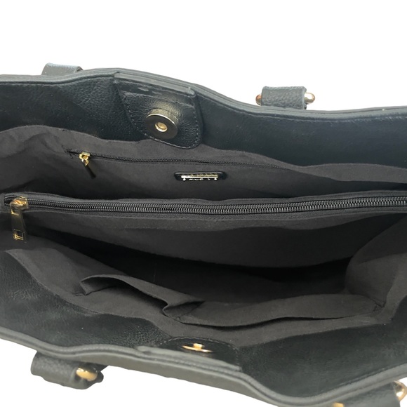 ALDO Large Capacity Black & Tan Tote Bag - Picture 7 of 8